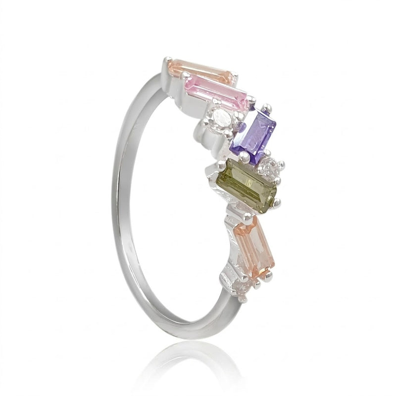 Anillo Circones Rectangulares Colores