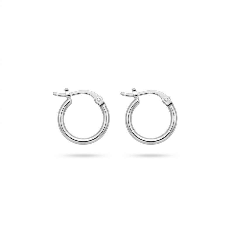 Aros Argollas Lisa Cierre Broche Bisagra 12 mm