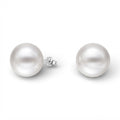 Aros Pegados Perla Blanca Sintética 14 mm