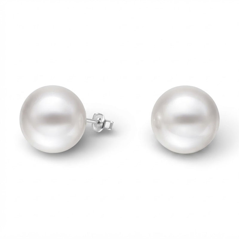 Aros Pegados Perla Blanca Sintética 14 mm
