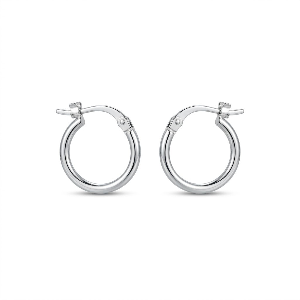 Aros Argollas Lisa Cierre Broche Bisagra 14 mm