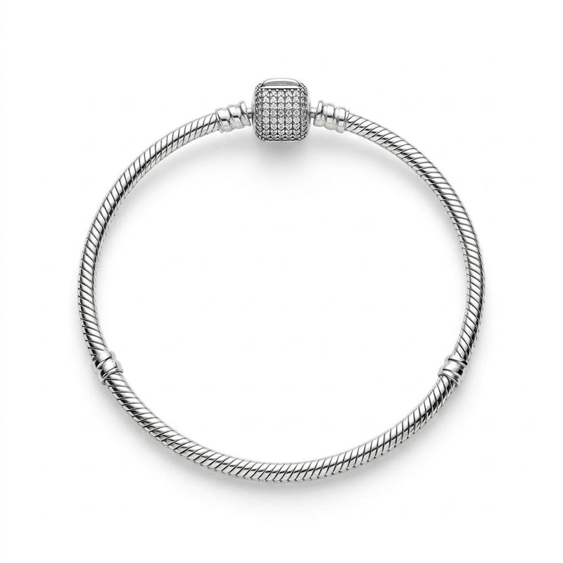 Pulsera Pandora Circones Blancos 3 mm