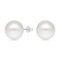 Aros Pegados Perla Blanca Sintética 12 mm