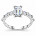 Anillo Solitario Moissanita Circones Laterales