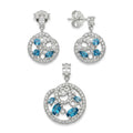 Conjunto Circones Celeste - Turquesa