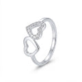 Anillo 2 Corazones Circones