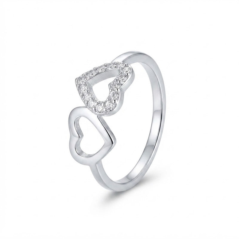 Anillo 2 Corazones Circones