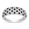 Anillo Cintillo Circones Blancos-Negros