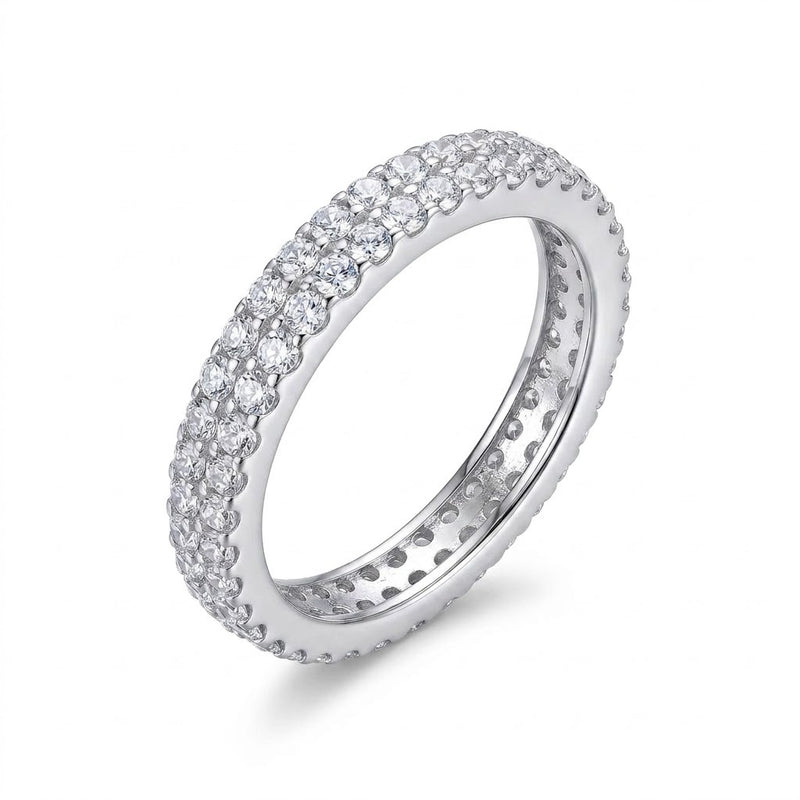 Anillo Cintillo Rodeado Circones