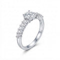 Anillo Circón Blanco Circones Laterales