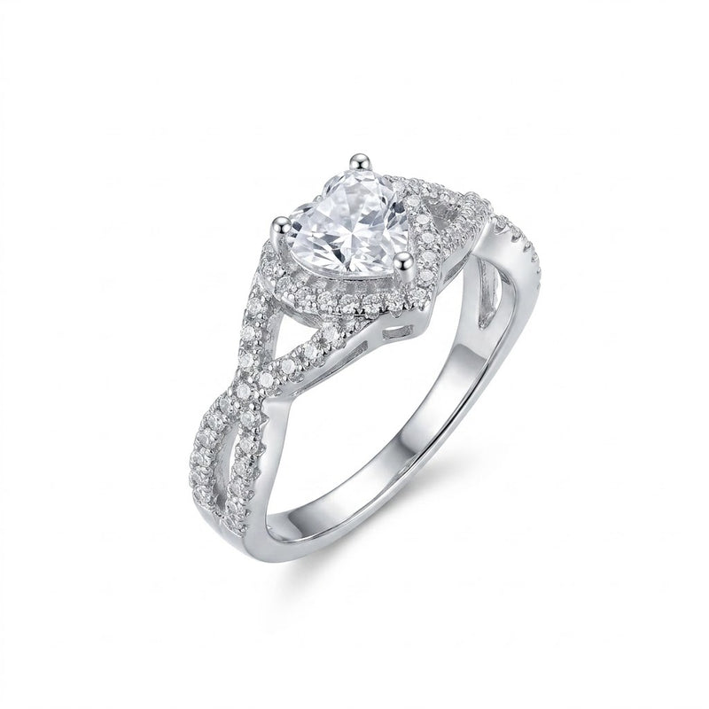 Anillo Circón Corazón Circones