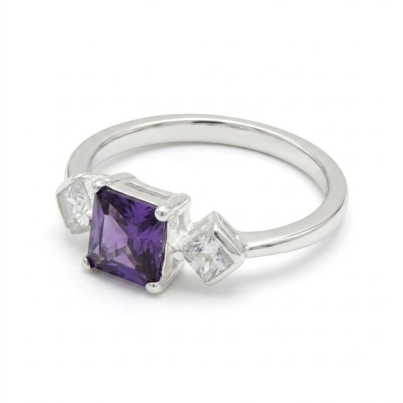 Anillo Circón Púrpura Circones