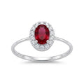 Anillo Circón Rojo Circones