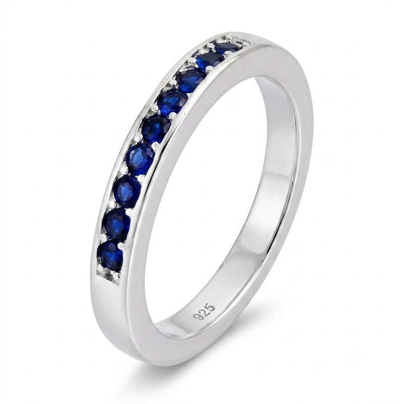 Anillo Cintillo Circones Azules