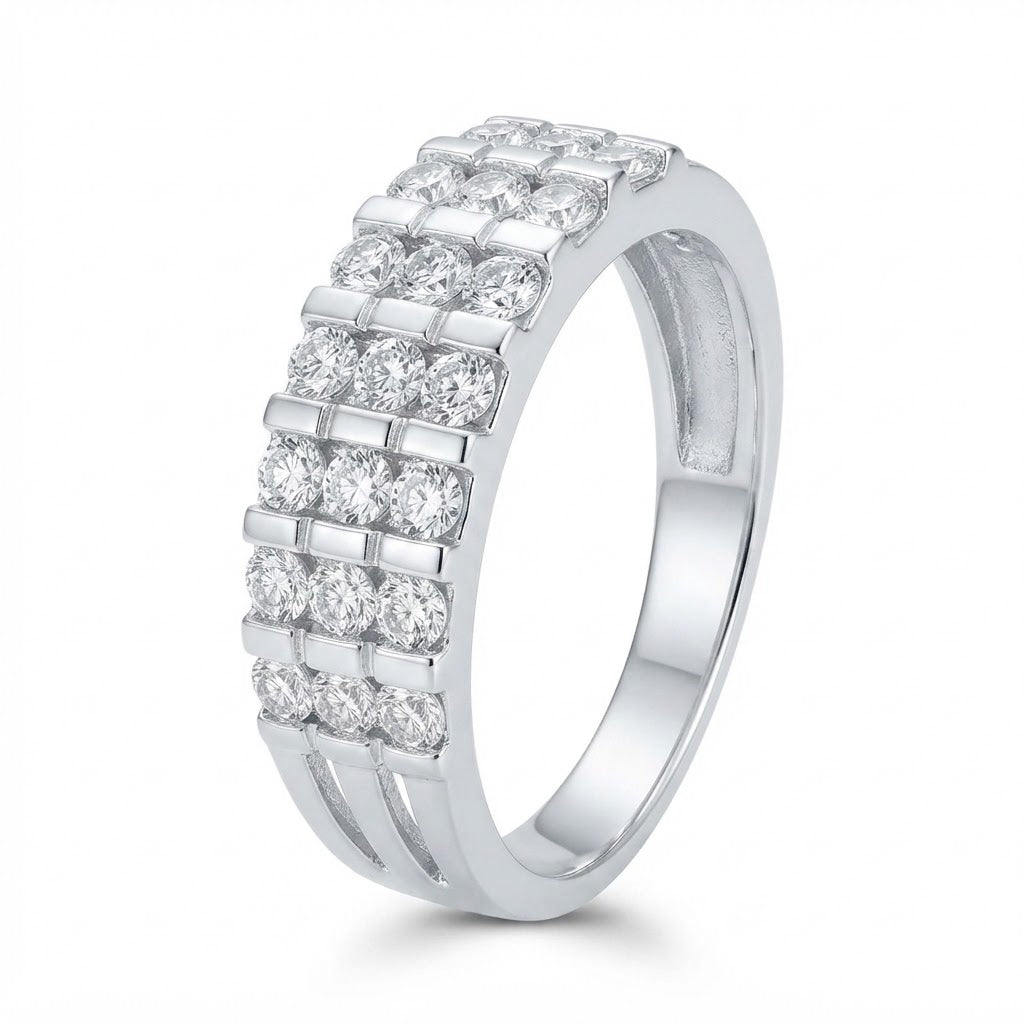 Anillo Circones Medio Cintillo Triple