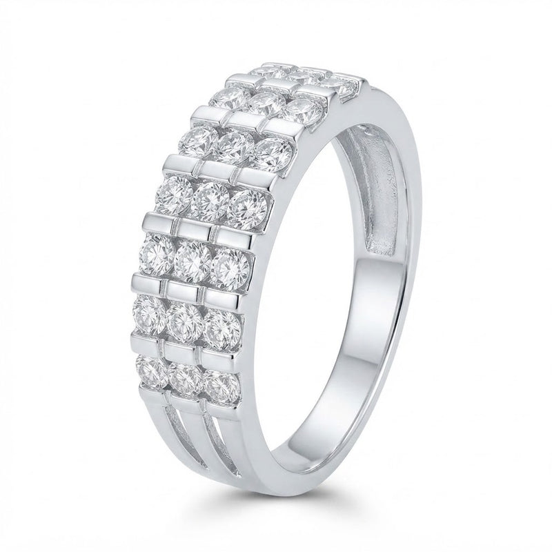 Anillo Circones Medio Cintillo Triple