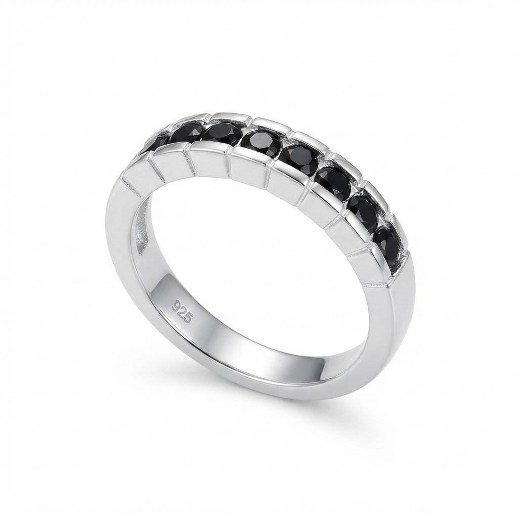 Anillo Cintillo Circones Negros