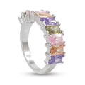 Anillo Cintillo Circones Rectangulares Colores