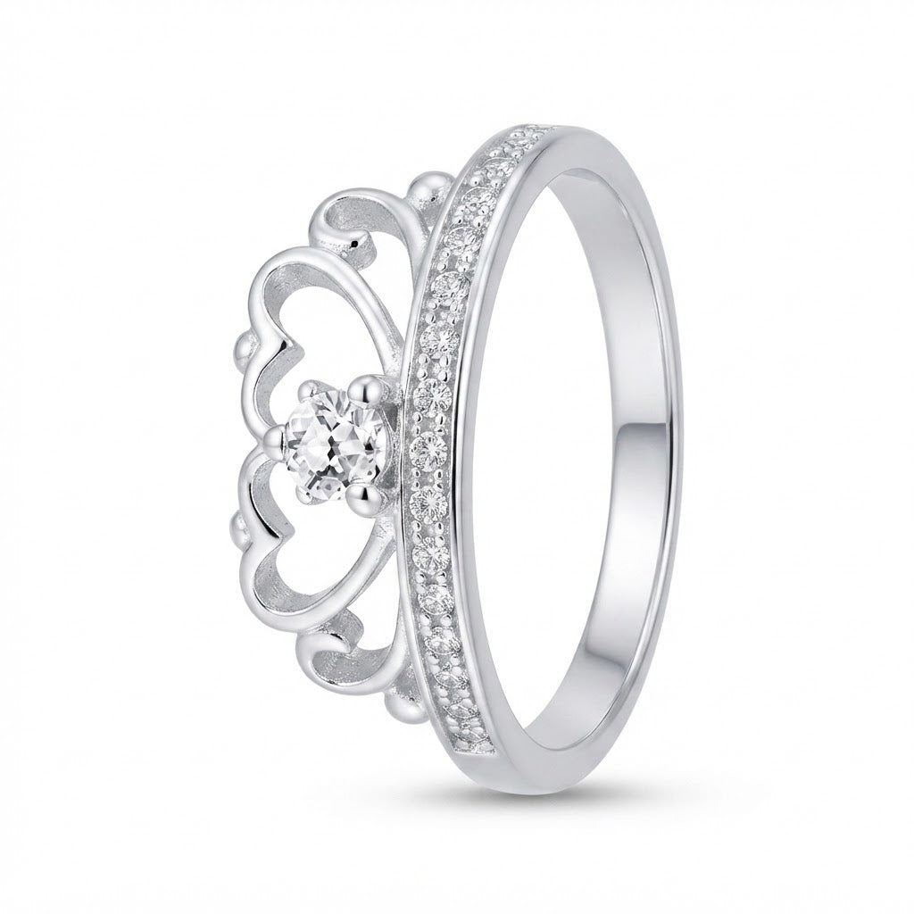 Anillo Corona Corazones Circones