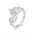 Anillo Corona Flor Circones