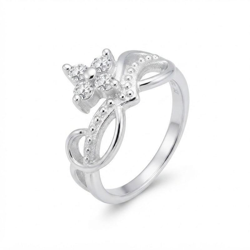 Anillo Corona Flor Circones