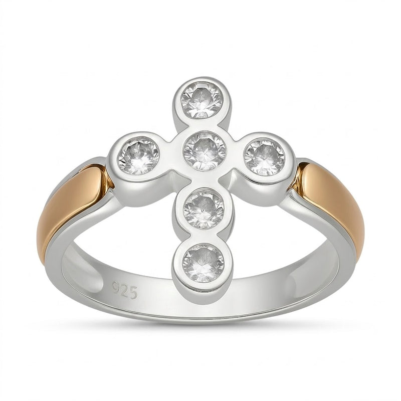 Anillo Cruz Circones Oro