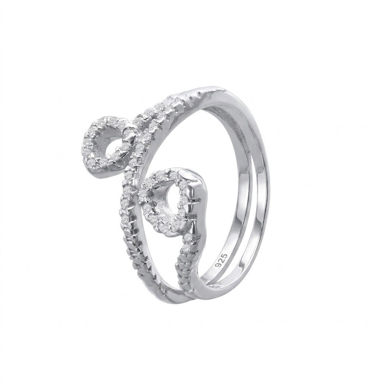 Anillo Doble Circones Corazones