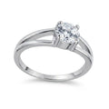 Anillo Doble Circón Solitario