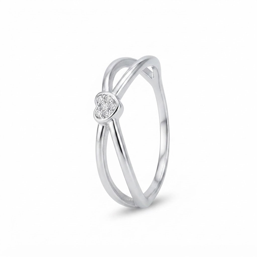 Anillo Doble Corazón Circones