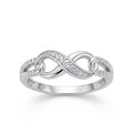 Anillo Doble Facetado Infinito Mitad Circones