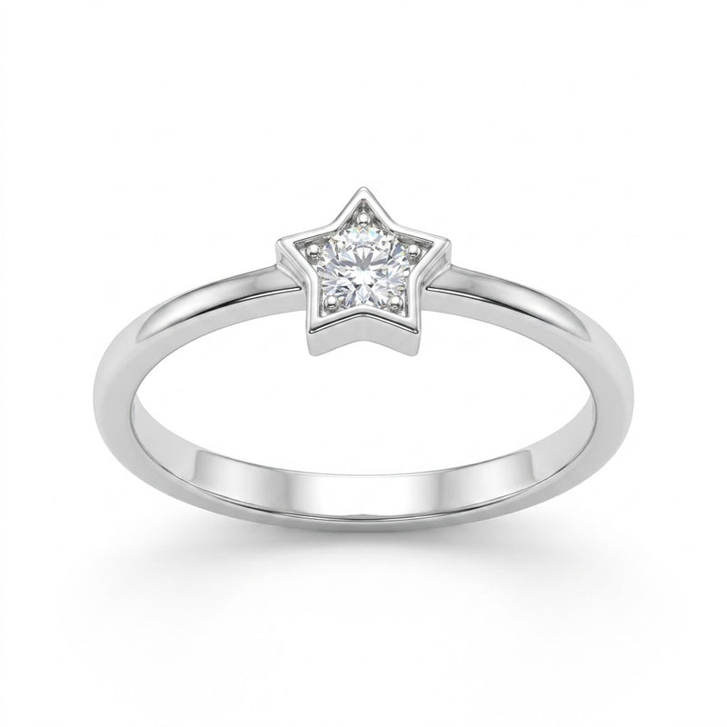 Anillo Estrella Solitaria Circón