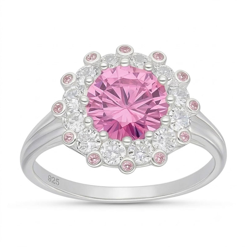 Anillo Flor Circones Rosa Francia