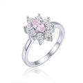 Anillo Lady Circón Rosa Rodeado