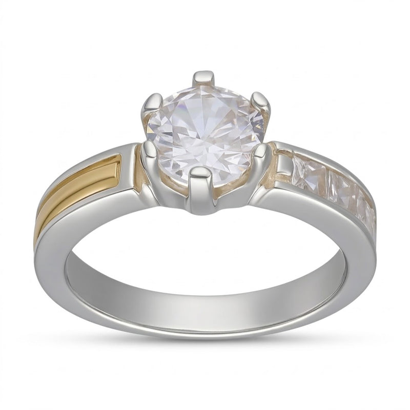 Anillo Línea Oro Circones