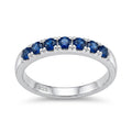 Anillo Medio Cintillo Circones Azules