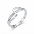 Anillo Medio Cintillo Circones Onda