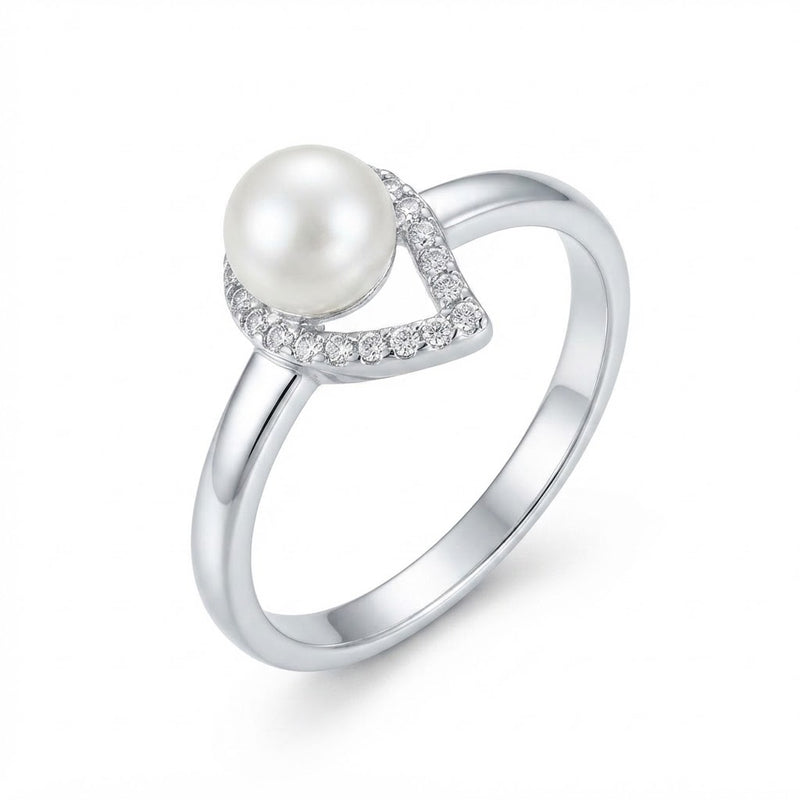 Anillo Perla Diseño Gota Circones