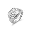 Anillo Sello Rosa Vientos