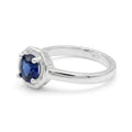 Anillo Solitario Circón Azul