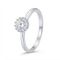Anillo Solitario Circón Blanco