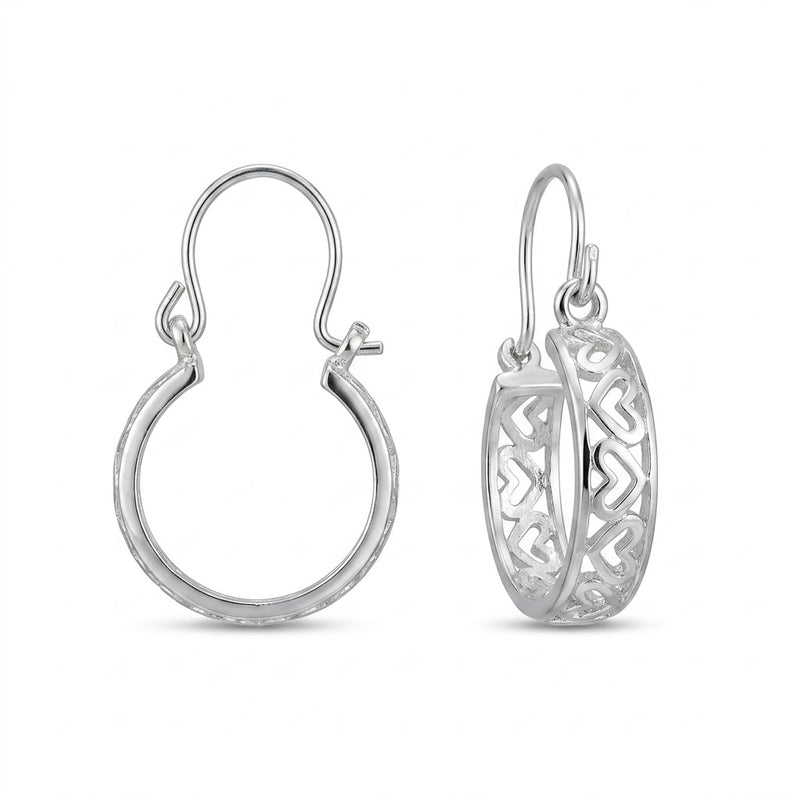 Aros Argollas Bote Tejido Corazones