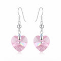 Aros Colgantes Corazón Rosa Swarovski®