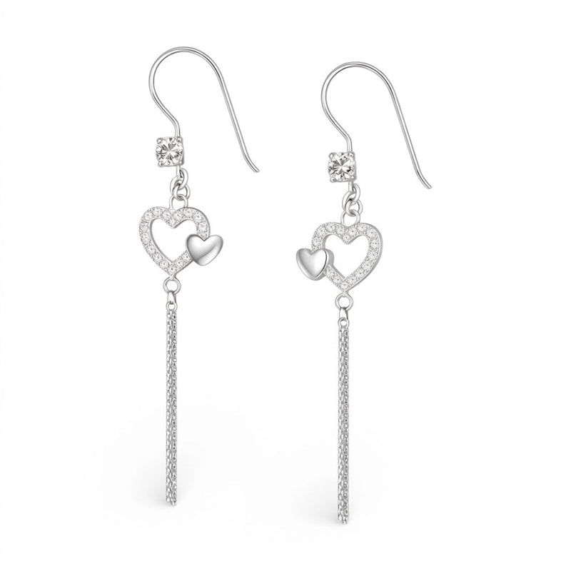 Aros Colgantes Corazones Circones Cadenas