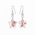Aros Colgantes Estrella Rosa Swarovski®