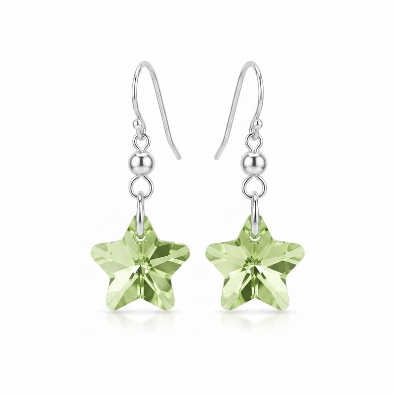 Aros Colgantes Estrella Verde Swarovski®