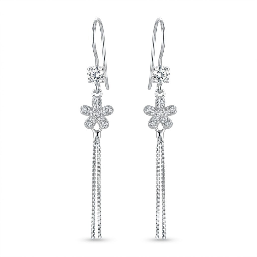 Aros Colgantes Flor Circones