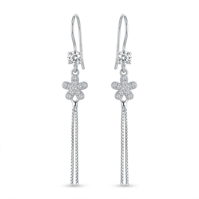 Aros Colgantes Flor Circones