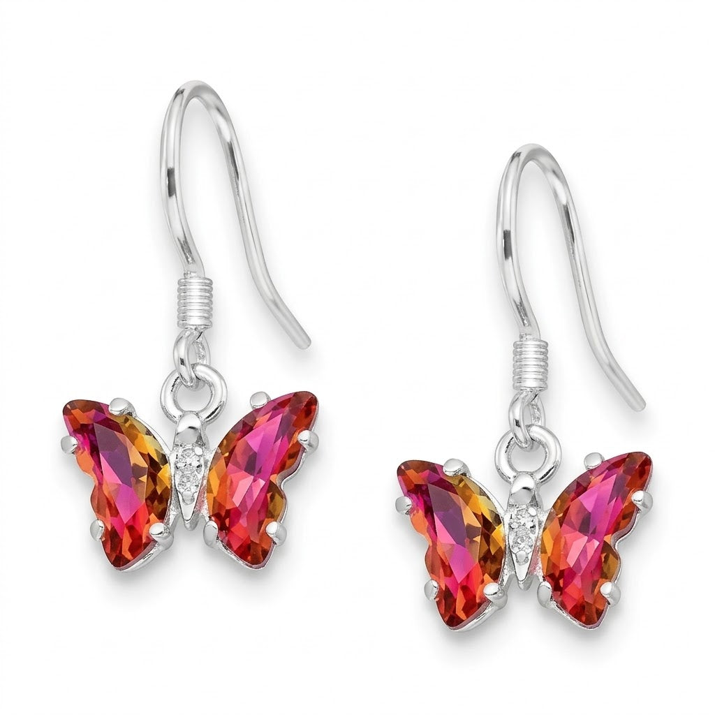 Aros Colgantes Mariposa Tornasol Swarovski®