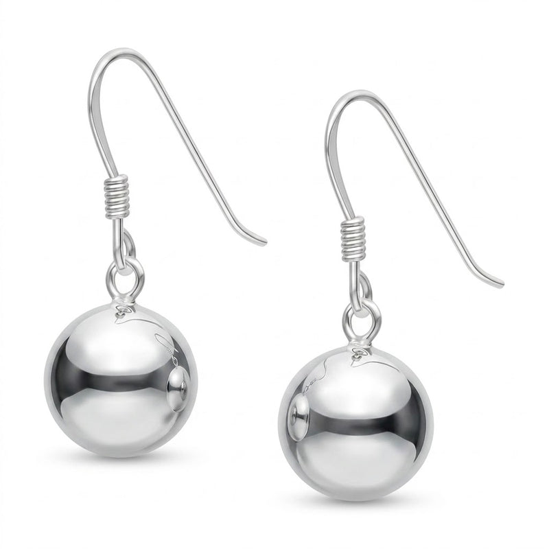 Aros Colgantes Perla Lisa 10 mm