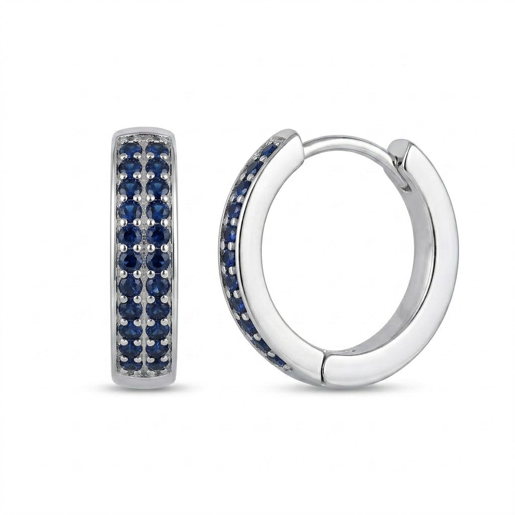 Aros Huggies Circones Azules 15 mm